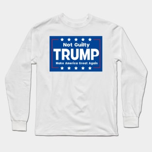 Donald Trump Mug Shot Not Guilty Long Sleeve T-Shirt